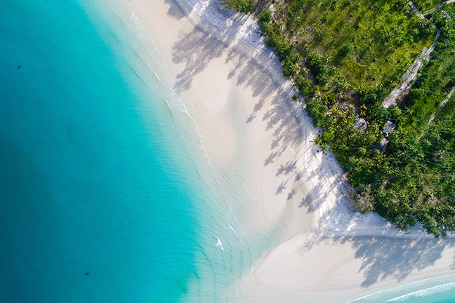 beautiful white sand beach